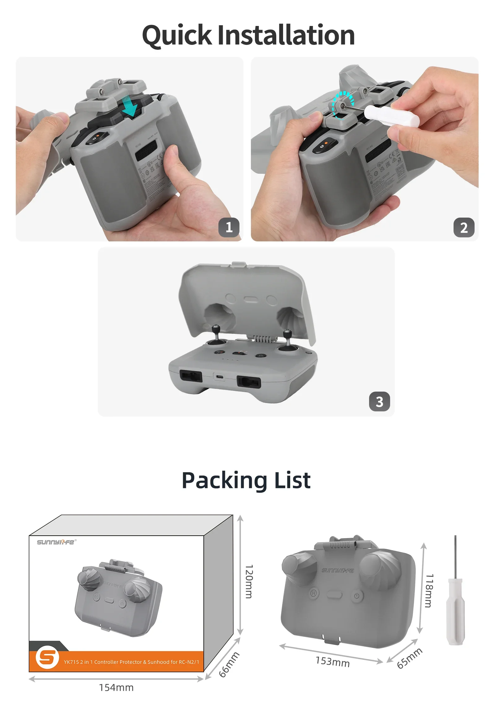 2 em 1 controlador protetor su - Drone Controller Hood avaliação e preço